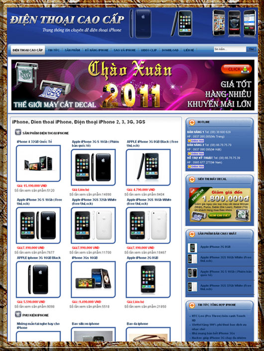 Thế giới điện thoại cao cấp – Giới thiệu website hay