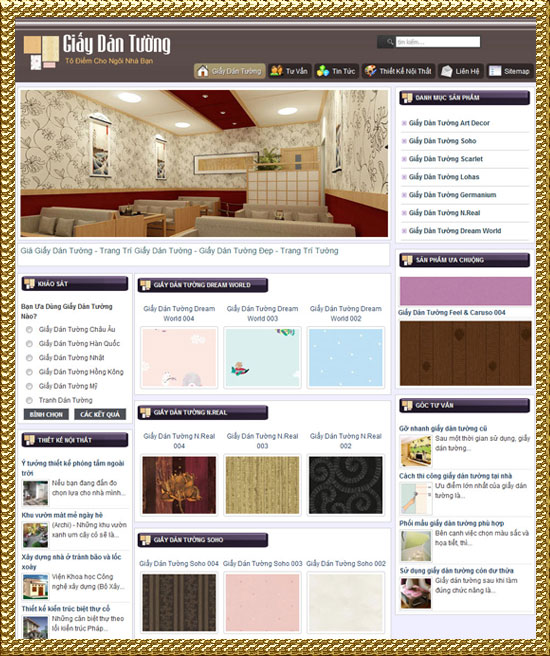 Giấy dán tường – Giá giấy dán tường – Giới thiệu website hay