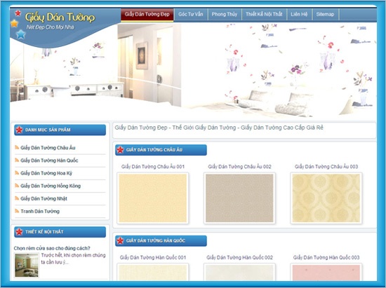 Giấy dán tường – dán tường đẹp – Giới thiệu website hay