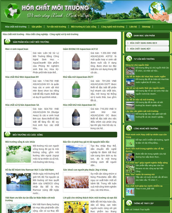 Hóa chất môi trường – Giới thiệu website hay