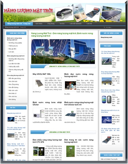 Đèn năng lượng mặt trời – Bình nước nóng năng lượng mặt trời – Giới thiệu website hay