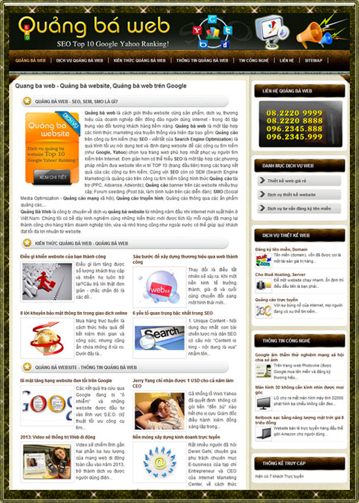 Quảng bá web chuyên nghiệp – Giới thiệu website hay