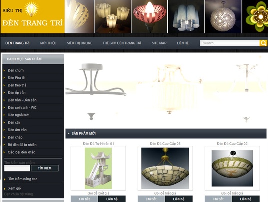 Siêu thị đèn trang trí – Đèn trang trí – Giới thiệu website hay