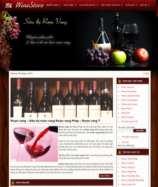 Rượu vang – Siêu thị rượu vang – Giới thiệu website hay