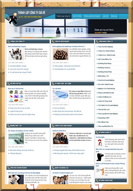 Thành lập công ty giá rẻ – Giới thiệu website hay