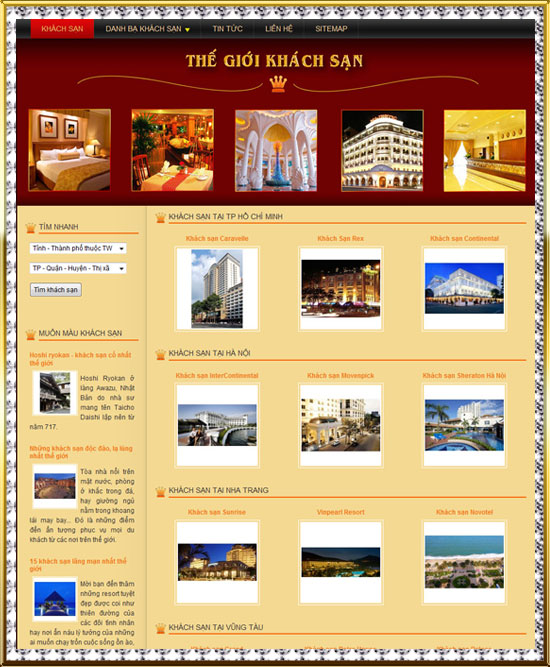 Khách sạn – Đặt phòng khách sạn – Giới thiệu website hay