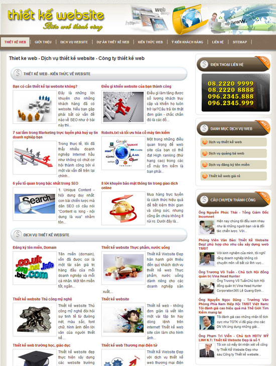 Thiết kế web – Dịch vụ quảng bá web – Giới thiệu website hay