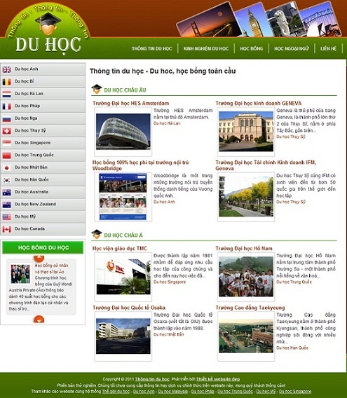 Thông tin du học – Du hoc, học bổng toàn cầu – Giới thiệu website hay