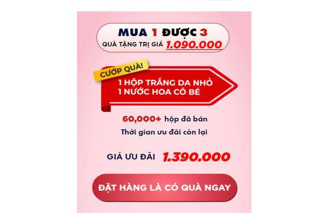 Giá viên uống Hanvely ưu đãi còn nhận thêm quà